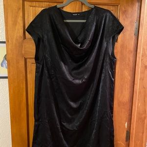 Black cowl dress